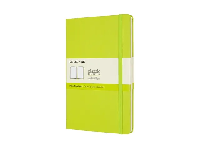 Notitieboek Moleskine large 130x210mm blanco hard cover lemon green