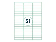 Etiket Rillstab 70x16.9mm Wit