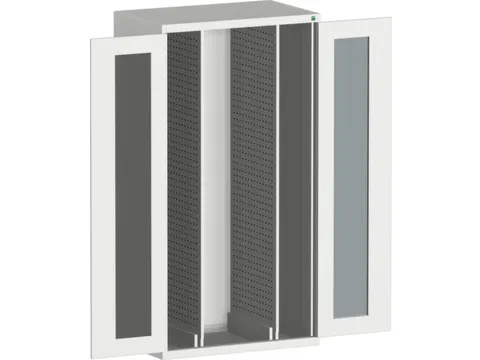 verticale kast,HxBxD 2000x1050x650mm,vensterdeur,2uittrekwanden