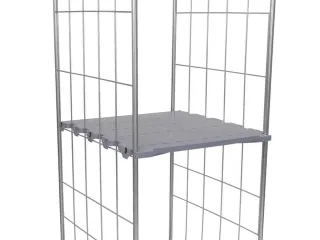 hygiënisch legbord,v. Gaasbox BxD 710x812mm,draagverm. 150kg,HDPE - 1
