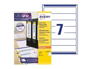 Avery L4760-25 Rugetiket smal 192x38mm zelfklevend wit 175 stuks - 1