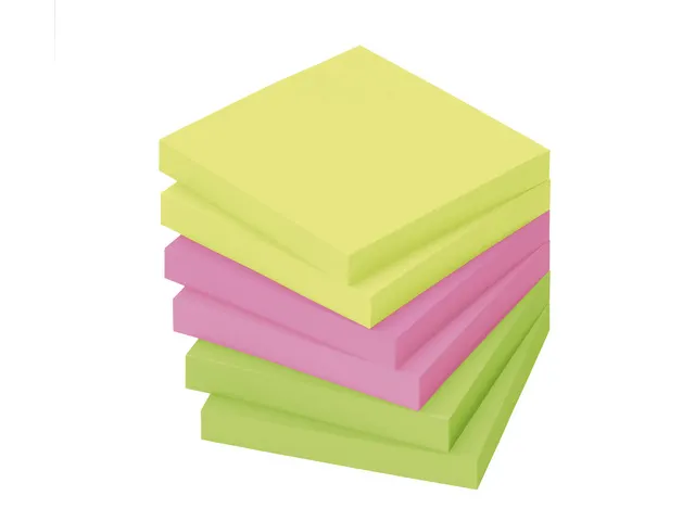 Notitieblok 50x40mm Assorti Brilliant Pak A 12 Blok