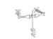 Support 2 écrans 10-24 inch Neomounts FPMA-D1030D argent
