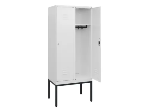 locker,HxBxD 1950x800x500mm,2vak,vak B 400mm,cil.-slot,voetonderstel