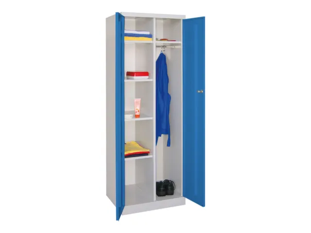 kleding-/wasgoedkast,HxBxD 1800x600x500mm,RAL7035,front RAL5012