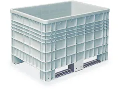 Stapelcontainer Pe 800x1200x800mm 520 liter 350kg 2 Sledepoten Grijs