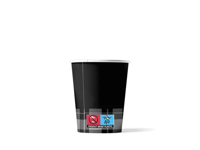 Premium Koffiebeker Karton PE-coating 180ml Zwart 100 stuks