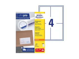 Etiket Avery Zweckform 3483 105x148mm A6 wit 400stuks - 1