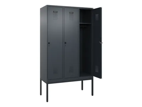 locker,HxBxD 2120x1200x500mm,3vak,vak B 400mm,draaigrendel