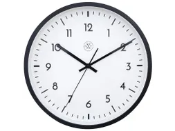Wandklok NXT dia 30cm zwart/wit kunststof Easy Big