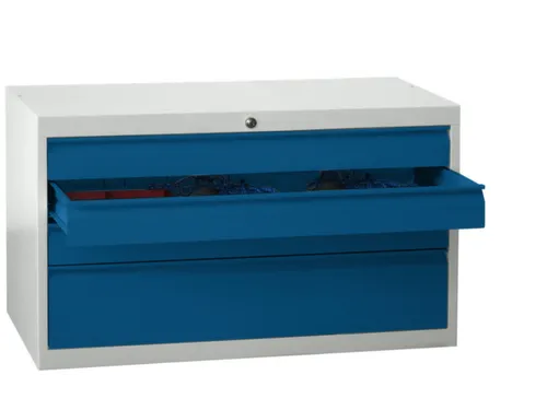 ladekast HxBxD 600x1023x600mm 4laden slot RAL7035 front RAL5010