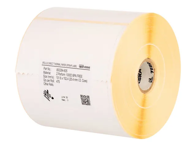 Zebra Z-Perform 1000T Wit Label 65x25mm 8 Rol