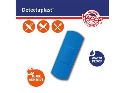 Detectaplast 8141 Pleister waterafstotend blauw 25x72mm 100 Stuks