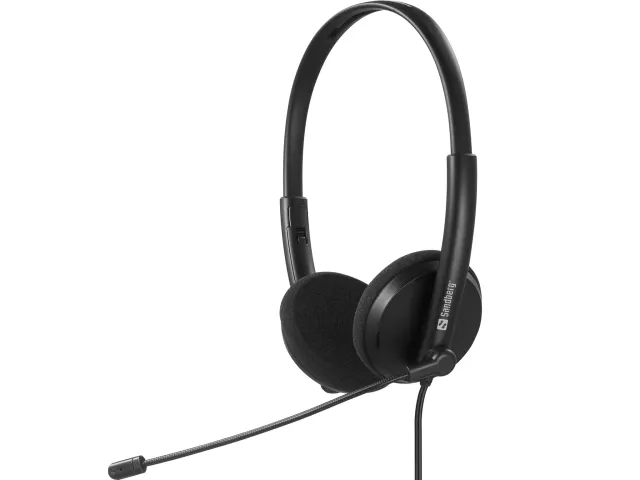 126-46 SANDBERG Office Headset kabel stereo on-ear USB-C zwart