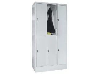 lockerkast,HxBxD 1850x900x500mm,3x2vakken,RAL7035,front RAL7035 - 1
