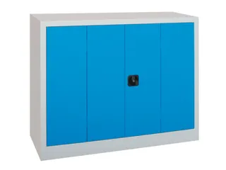 Vouwdeurkast 1000x1200x400mm 2legborden Verzinkt Ral7035 Front Ral5012 - 2