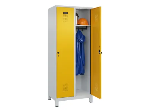 locker,HxBxD 1950x800x500mm,2vak,vak B 400mm,draaigrendel,voeten