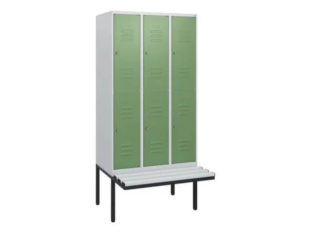 Dubbeldekse dekenkist,HxBxD 1950x900x815mm,3x2vak.,vak B 300mm