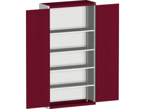 kast met geperforeerde platen,HxBxD 2000x1050x400mm,4xStalen bodem