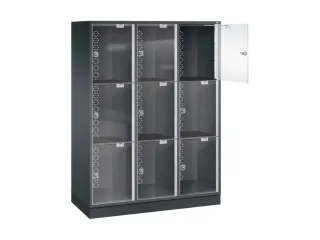 grootvolume-lockersysteem,HxBxD 1750x1220x500mm,3x3vakken,cil.-slot - 1