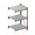 Breedvakstelling Aanbouwveld 2200x1385x1100mm 3 Stalen Legborden