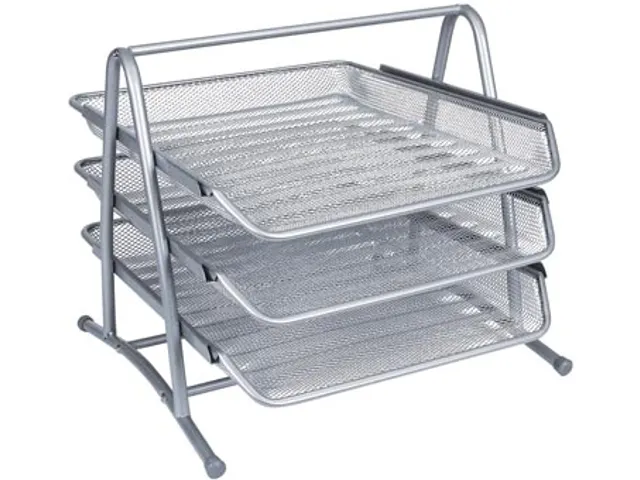 3 Brievenbakjes Mesh Metaal A4 Zilver