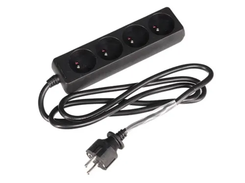 4-Voudige Stekkerdoos Met Krimpkous - 3G1.5 - 1.5m - Penaarde