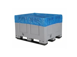Afdekhoes voor blockpallet PE 105x125x25cm elastiekband blauw 200 stuk - 1