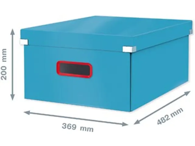 Cosy Click & Store grote opbergdoos blauw 85% gerecycled karton
