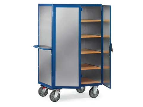 Kastwagen 750kg Laadoppervl. Lxb 1200x780mm 5 Legborden Met Deuren