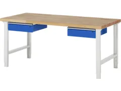 werkbank,HxBxD 790-1140x2000x900mm,beukblad,draagverm. 750kg,4voeten