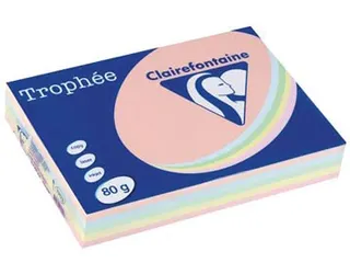 Trophée Pastel gekleurd papier A4 80 gram 500vel Assorti - 1