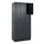lockerkast,HxBxD 1950x900x500mm,3x3vakken,vak B 300mm,cil.-slot,sokkel