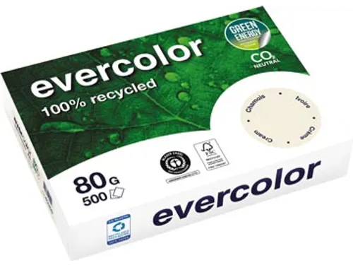 Evercolor gekleurd Gerecycleerd Papier A4 Ivoor