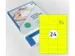 Gekleurde Etiketten 70x37mm Fluor Geel 42212