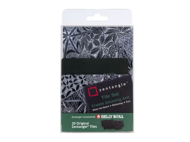 Tekenset Sakura Zentangle set à 20 patronen zwart