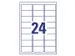 Etiket Avery L4773REV-20 63.5x33.9mm wit 480stuks
