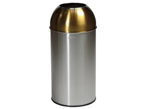 RVS afvalbakken,40l,HxØ 740x350mm,1opening(en),romp geborsteld