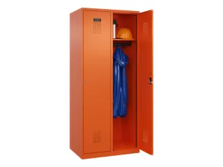 locker,HxBxD 1850x800x500mm,2vak,vak B 400mm,cil.-slot,staand op vloer - 1