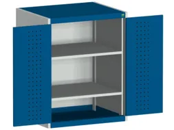 kast met geperforeerde platen,HxBxD 1000x800x650mm,2xStalen bodem