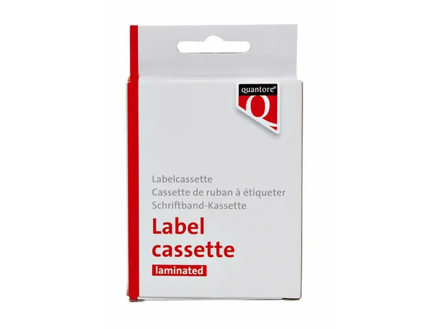 Labeltape Quantore TZE-251 24mm x 8m zwart op wit