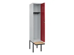 locker met bank,HxBxD 2120x400x815mm,1vak,vak B 400mm,cilinderslot