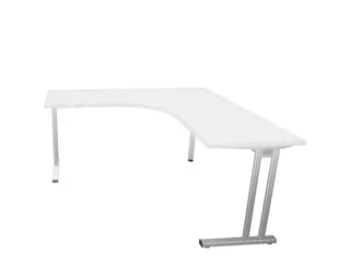 bureau in vrije vorm,HxBxD 740x1600x1600mm,vrije vorm,Bl-wit - 1