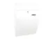 muurbrievenbus,staal,mat wit,HxBxD 480x322x155mm,inworp/uitname voor