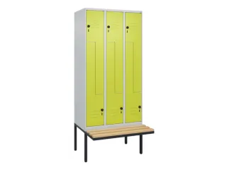 Z-garderobekast,HxBxD 2120x900x815mm,6vak,vak B 300mm,draaigrendel - 1