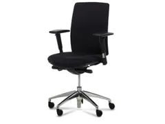 Bureaustoel Zwart Synchroonmechaniek Voetkruis Gepolijst