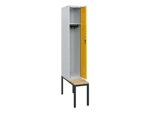 locker met bank,HxBxD 1950x300x815mm,1vak,vak B 300mm,cilinderslot