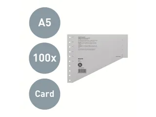 Scheidingsbladen Leitz A4 karton 200gr 11-gaats grijs - 5