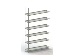 Schroefstelling Aanbouwveld Ral7035 1850x1252x304mm 6legborden 75kg