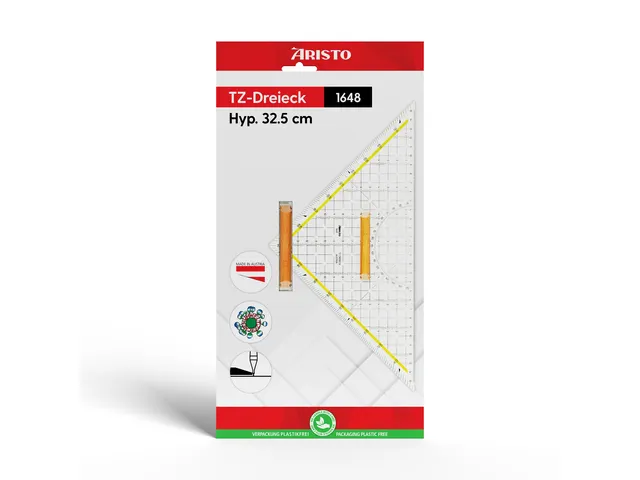 Tekendriehoek Aristo 32,5cm Met Houten Greep
